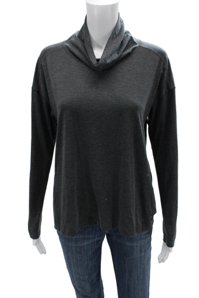 Lululemon Womens Long Sleeve Mock Neck Dark Gray Basic Top Size 6