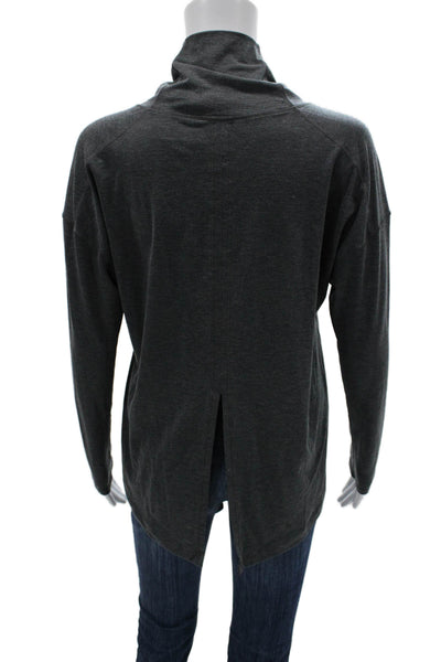 Lululemon Womens Long Sleeve Mock Neck Dark Gray Basic Top Size 6