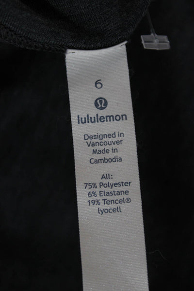 Lululemon Womens Long Sleeve Mock Neck Dark Gray Basic Top Size 6