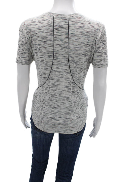 Lululemon Women Basic Gray Crew Neck Polyester Short Sleeve T-Shirt Size S
