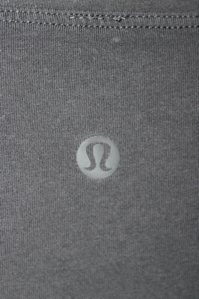 Lululemon Womens Basic V-Neck Long Sleeve T-Shirt Black Polyester Size S