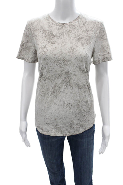 Lululemon Womens Gray Basic Crew Neck Short Sleeve T-Shirt Size 8