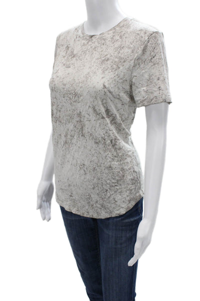 Lululemon Womens Gray Basic Crew Neck Short Sleeve T-Shirt Size 8