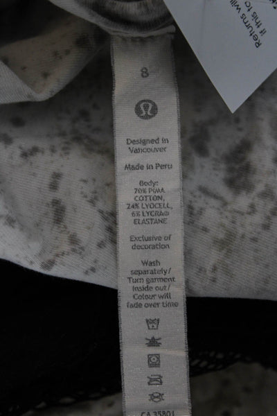 Lululemon Womens Gray Basic Crew Neck Short Sleeve T-Shirt Size 8