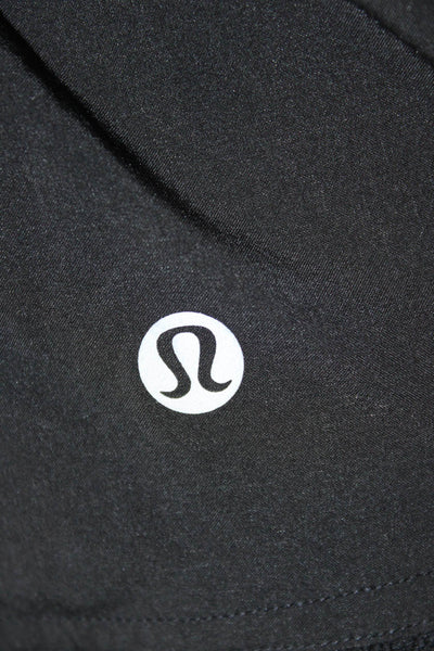 Lululemon Womens High Neck Tank Black Polyester Zip Sleeveless Size S
