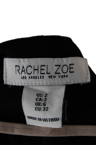 Rachel Zoe Women Ankle Cropped Dress Pants Black Size 2