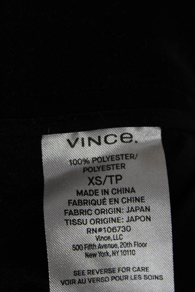 Vince Women Cropped Ankle Dress Pants Black Petites Size XS