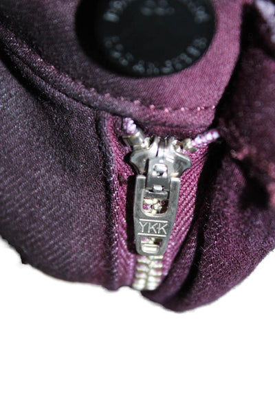 Paige Women Purple Biker Jeggings Mid Rise Button Fly Size 28