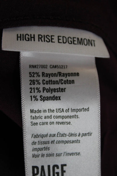 Paige Women Purple Biker Jeggings Mid Rise Button Fly Size 28