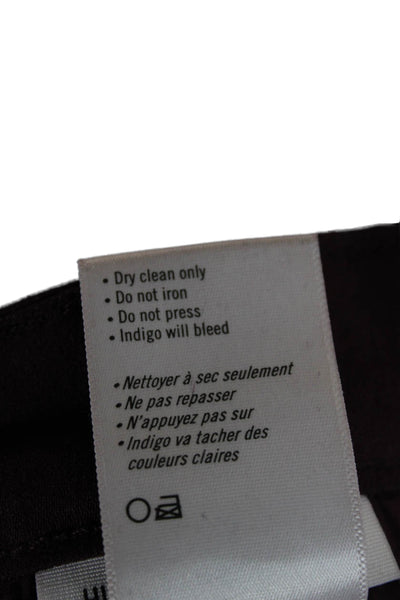 Paige Women Purple Biker Jeggings Mid Rise Button Fly Size 28