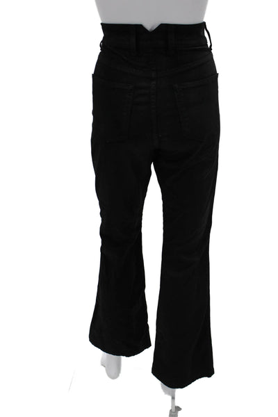 Joes Womens Black High Rise Solid Cotton Stretch Pants 90s Button Size 28