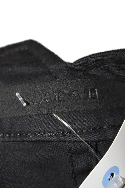 Joes Womens Black High Rise Solid Cotton Stretch Pants 90s Button Size 28