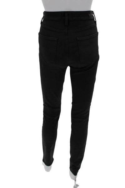 Paige Womens High Rise Biker Jegging Pants Black Size 28