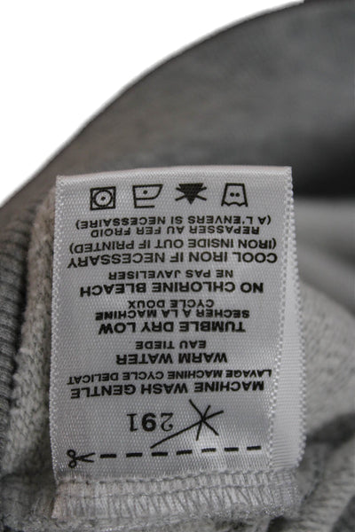 291 Womens Full Zip Hoodie Gray Supima Cotton Hippie Graphic Drawstring Size M