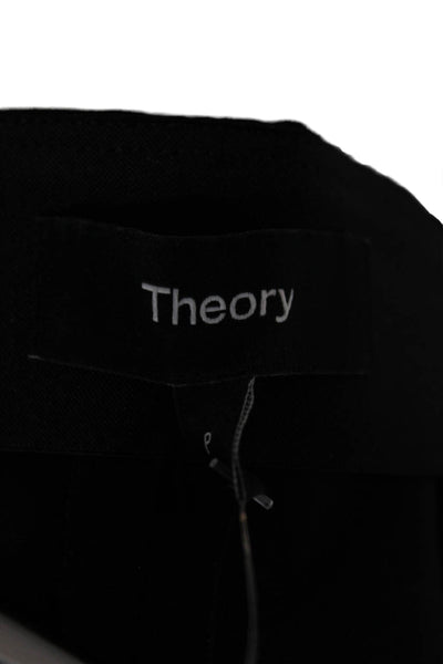 Theory Womens Ankle Cropped Black Polyester Pants Size PP
