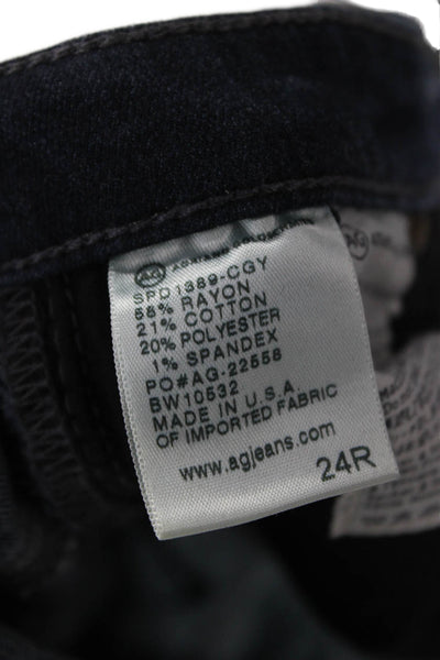 AG Adriano Goldschmied Women Ankle Skinny Jeans Dark Blue Petite Size 24