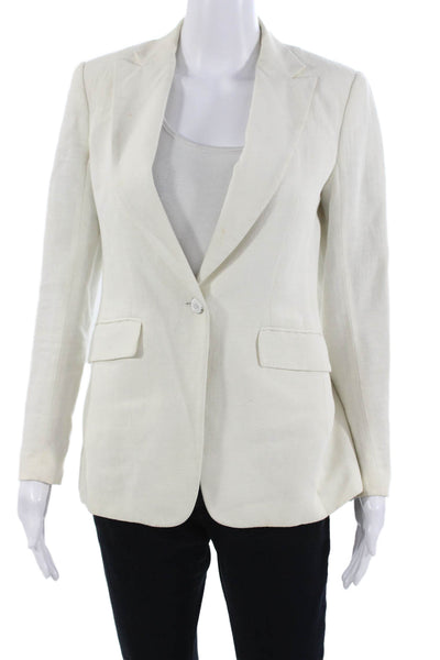 Rag & Bone Womens Textured One Button Long Sleeve Lined Blazer Beige Size 0