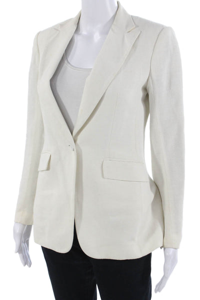 Rag & Bone Womens Textured One Button Long Sleeve Lined Blazer Beige Size 0
