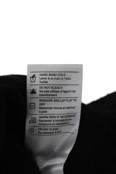 Vince Women Black Crew Neck 3/4 Sleeve Button Cardigan Size XS