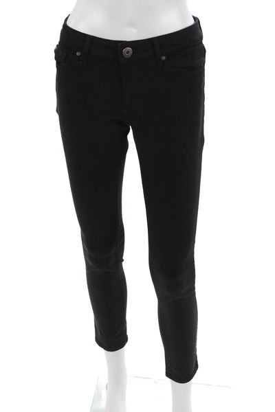 DL1961 Women Skinny Ankle Jeans Black Low Rise Inseam 28 Size 27