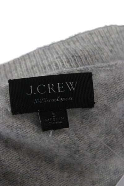 J Crew Unisex Gray Cashmere Crew Neck Stars Pullover Sweater Long Sleeve Size S