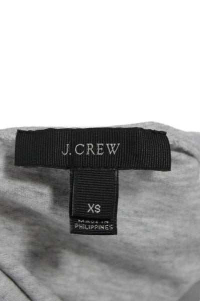 J Crew Women Gray Cotton Short Sleeve Round Neck T-Shirt Size XS