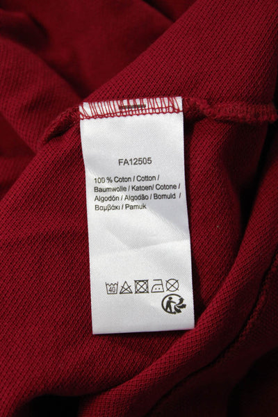 Lacoste Mens Cotton Collar Short Sleeve Polo Shirt Red Size 3XL