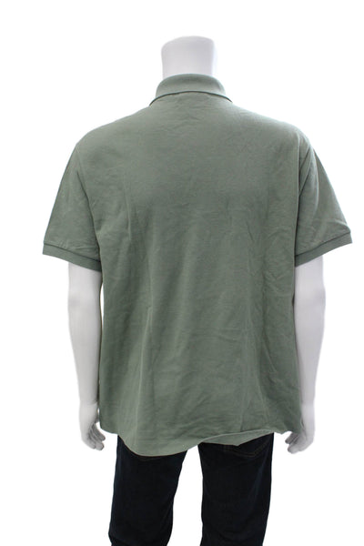 Lacoste Mens Cotton Collar Short Sleeve Polo Shirt Hunter Green Size 2XL