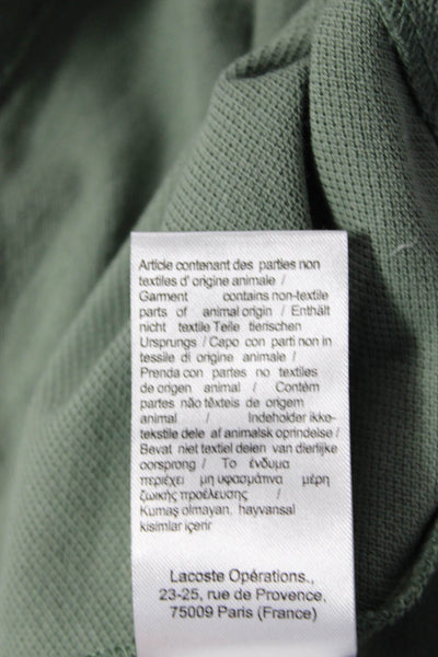 Lacoste Mens Cotton Collar Short Sleeve Polo Shirt Hunter Green Size 2XL