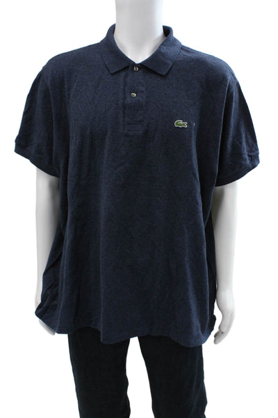 Lacoste Mens Cotton Collar Short Sleeve Polo Shirt Dark Blue Size 3XL