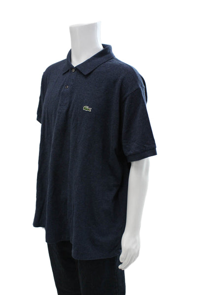 Lacoste Mens Cotton Collar Short Sleeve Polo Shirt Dark Blue Size 3XL