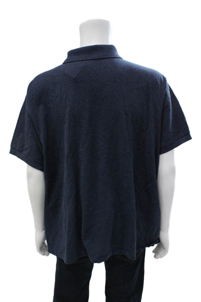 Lacoste Mens Cotton Collar Short Sleeve Polo Shirt Dark Blue Size 3XL