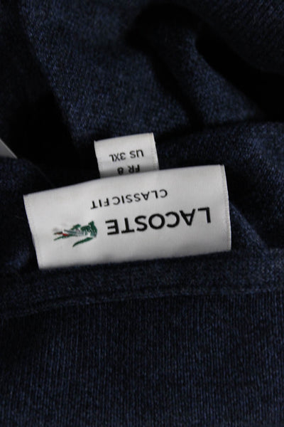 Lacoste Mens Cotton Collar Short Sleeve Polo Shirt Dark Blue Size 3XL