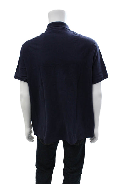 Lacoste Mens Cotton Collar Short Sleeve Polo Shirt Dark Navy Size 3XL