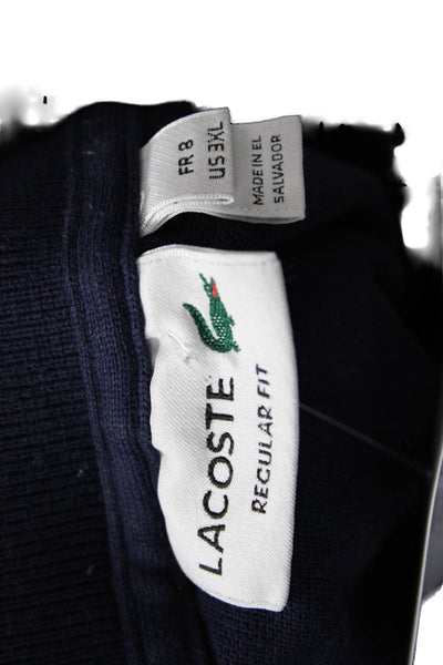 Lacoste Mens Cotton Collar Short Sleeve Polo Shirt Dark Navy Size 3XL