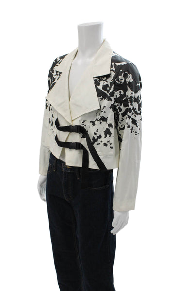 Andrew Coimbra Unisex Designer Graphic Print Black Buckle Jacket Size S