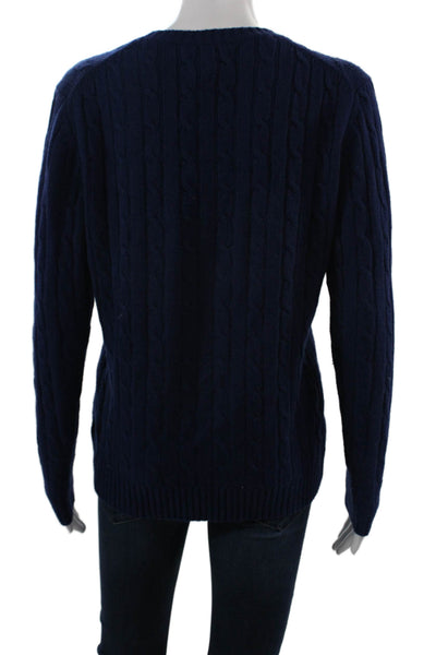 Vineyard Vines Unisex Dark Blue Crew Neck Pullover Sweater Wool Blend Size M
