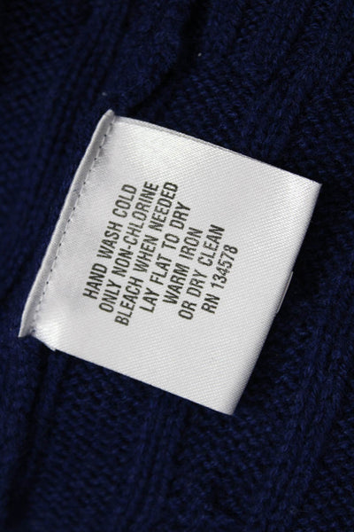 Vineyard Vines Unisex Dark Blue Crew Neck Pullover Sweater Wool Blend Size M
