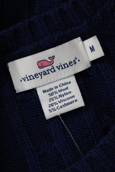 Vineyard Vines Unisex Dark Blue Crew Neck Pullover Sweater Wool Blend Size M
