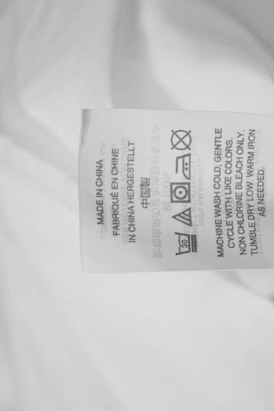 J Crew Women Basic White Cotton Collared Long Sleeve Button-Up Shirt Size 12