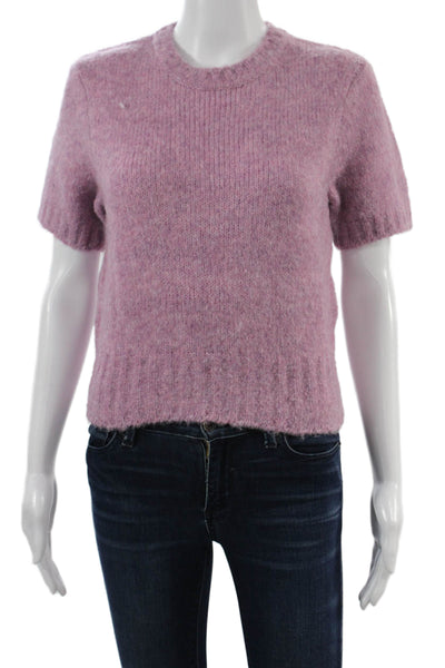 Toccin Unisex Pink Pullover Sweater Crew Neck Short Sleeve Size XS
