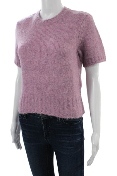 Toccin Unisex Pink Pullover Sweater Crew Neck Short Sleeve Size XS