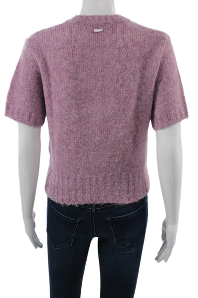 Toccin Unisex Pink Pullover Sweater Crew Neck Short Sleeve Size XS
