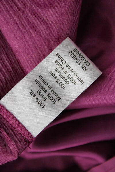 Nanette Lepore Women Shift Dress Purple Sleeveless Acetate Short Size S