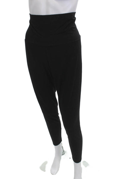 Hatch Womens Silk Solid Black Maternity Jogger Pants Size M