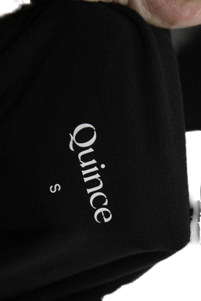 Quince Women Cropped Pants Black Bamboo Size S