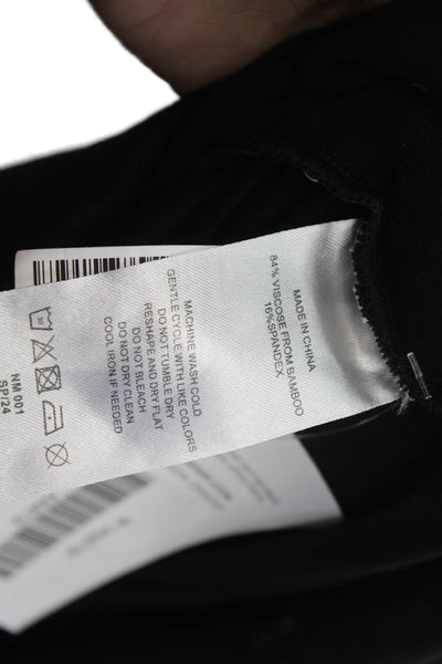 Quince Women Cropped Pants Black Bamboo Size S