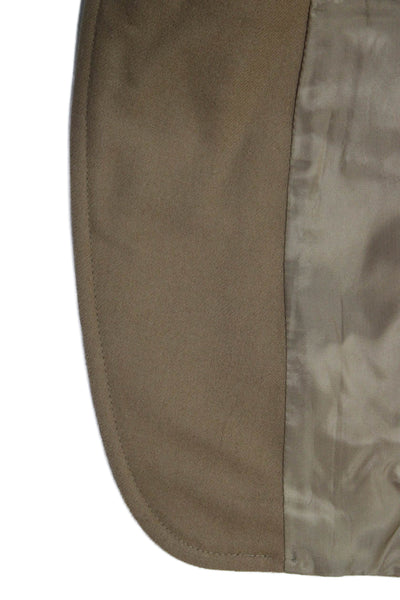 Raleighs Mens Tan Wool Classic Collared Button Blazer Long Sleeve Size 40