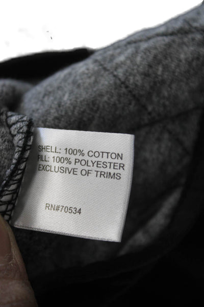 Orvis Mens Pullover Sweatshirt Black Argyle Mock Neck 100% Cotton Size L