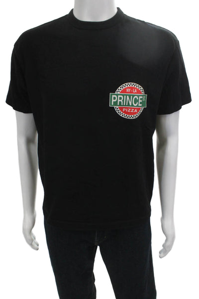 Madhappy Mens Band Graphic Tee Black Cotton Crew Short Sleeve Size S